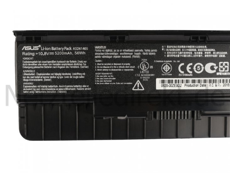 Original 56Wh 5200mAh 6 Zellen Akku Asus ROG G551JX-CN189D - zum Schließen ins Bild klicken