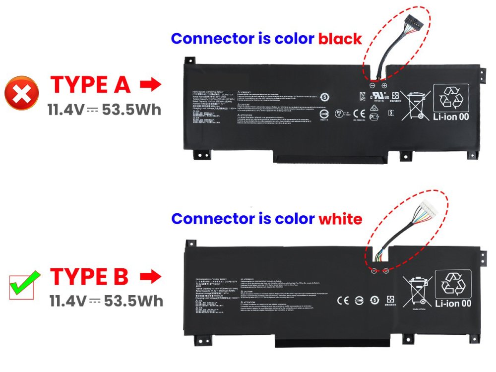 4700mAh 53.5Wh Akku MSI 9S7-16V611-006