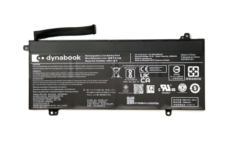 Original 2480mAh 38.1Wh Dynabook PA5368U-1BRS Akku - zum Schließen ins Bild klicken