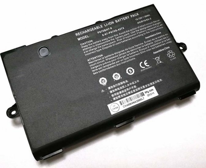 Original 6000mAh 89Wh 8 Zellen Clevo P870DM3-G Akku - zum Schließen ins Bild klicken