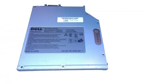 Original 4320mAh 48Wh 6 Zellen Dell Latitude D631 Media Bay Akku