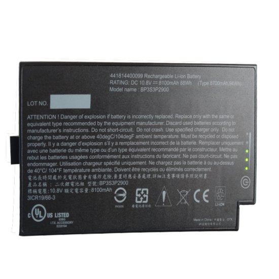 8100mAh 88Wh 9 Zellen Getac BP3S3P2600(S) Akku - zum Schließen ins Bild klicken