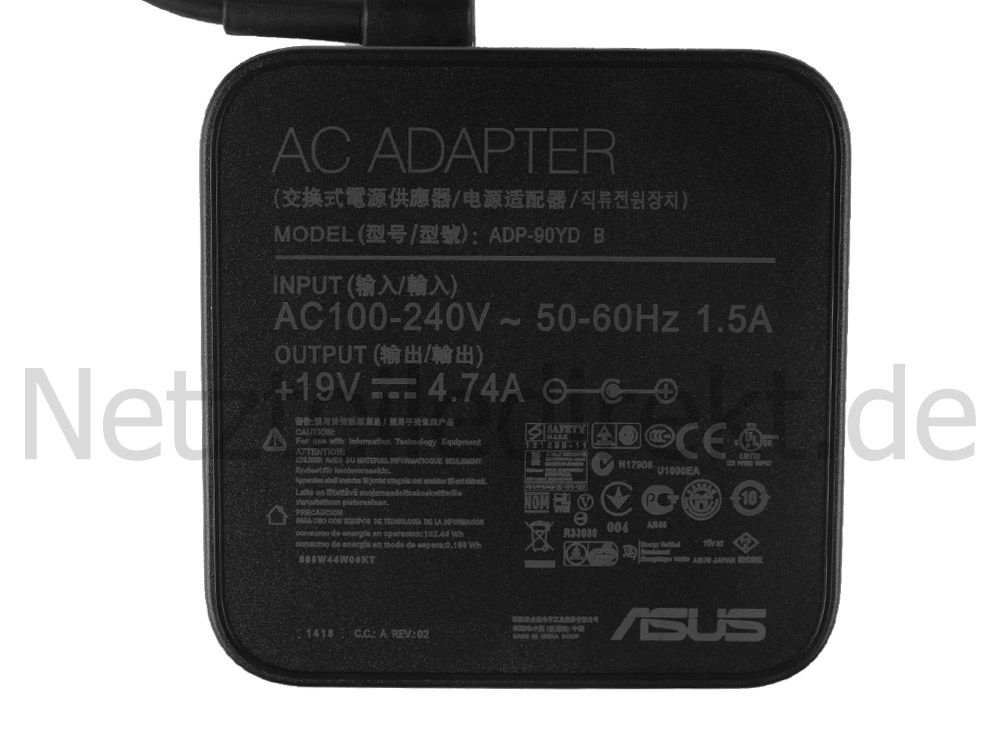 Original Netzteil Ladegerät Asus A42JP-VX105 90W + Kabel