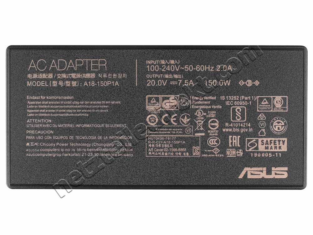 150W Asus 04G266009903 04G266009904 Netzteil Ladegerät