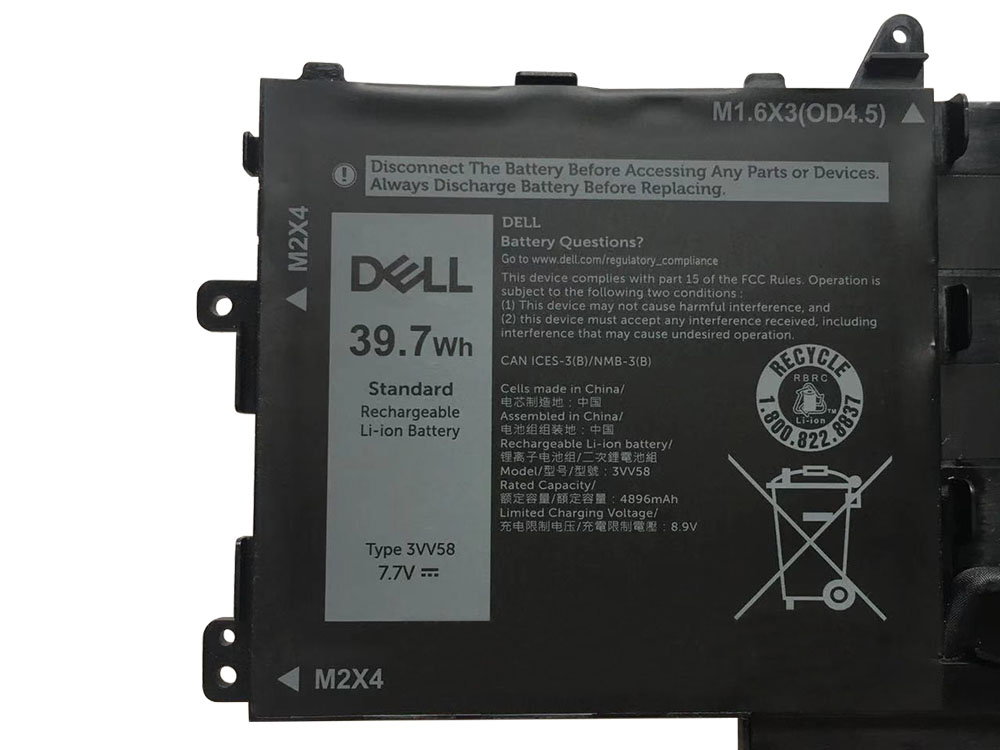 Original 4896mAh 39.7Wh 2 Zellen Dell Latitude 9430 2-in-1 Akku