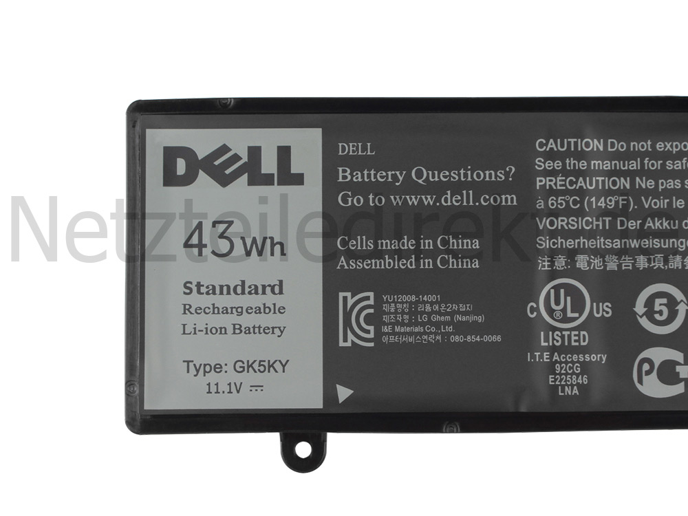 Original 43Wh 3 Zellen Akku Dell Inspiron 15 7558