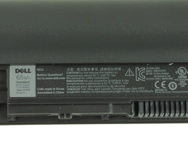 Original 5700mAh 65Wh 6-Zellen Dell 5MTD8 7WV3V YFDF9 Akku