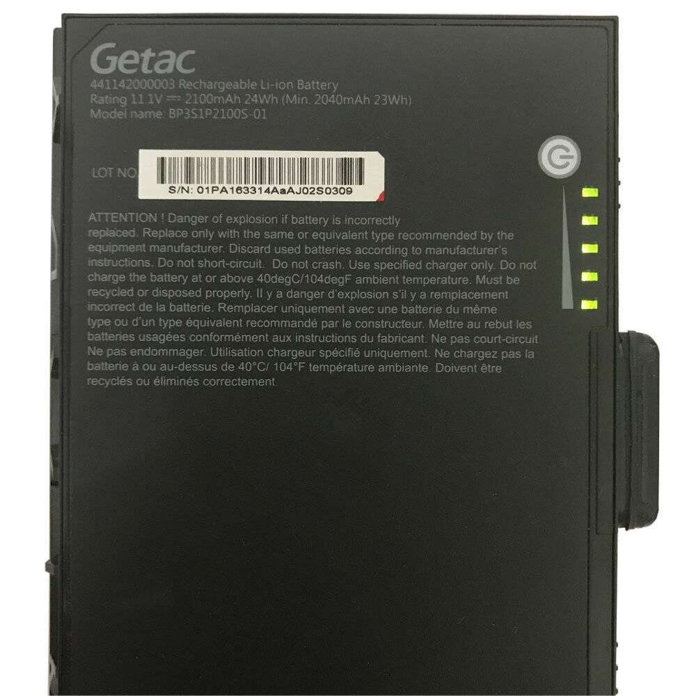 Original 2100mAh 24Wh 3 Zellen Getac 441142000003 Akku