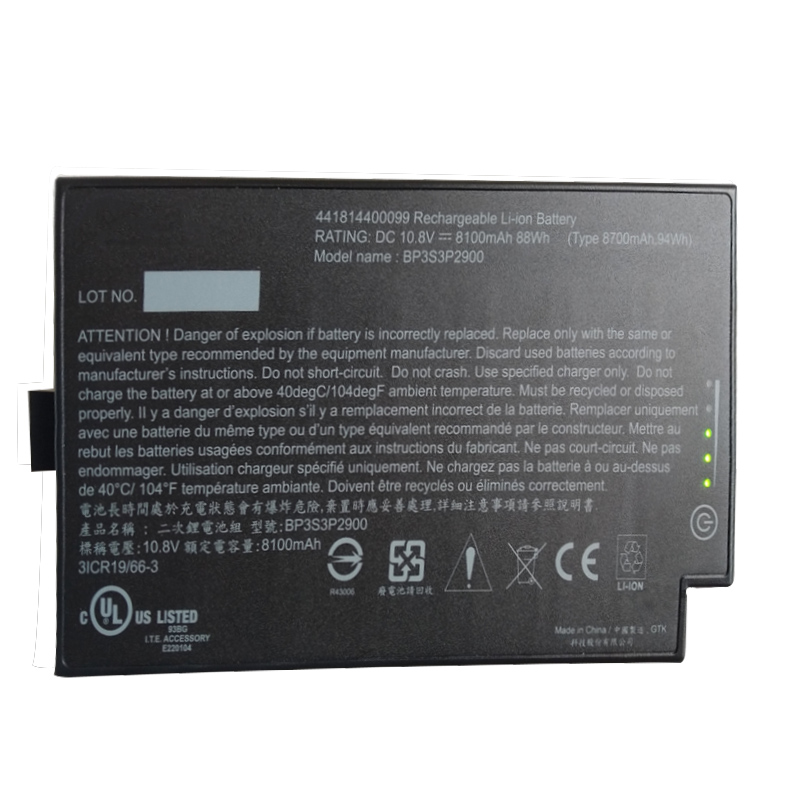 8100mAh 88Wh 9 Zellen Getac 441814400099 Akku