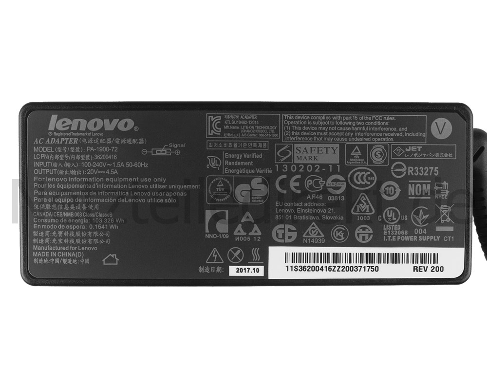Original Netzteil Ladegerät Lenovo Thinkpad L440 20AS0012MH 90W + Kabel