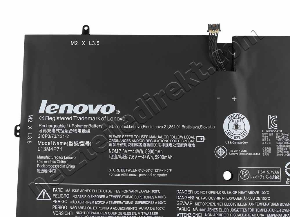 Lenovo IdeaPad Yoga 3 Pro 1370 80HE000LUK 80HE0040UK Akku 44Whr