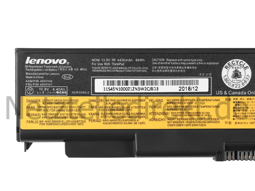 Lenovo 0C5286345 N1145 45N1147 45N1148 45N1149 Akku