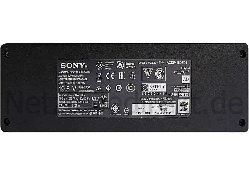 Original 160W Sony 1-493-298-11 149318013 Netzteil Ladegerät + Kabel