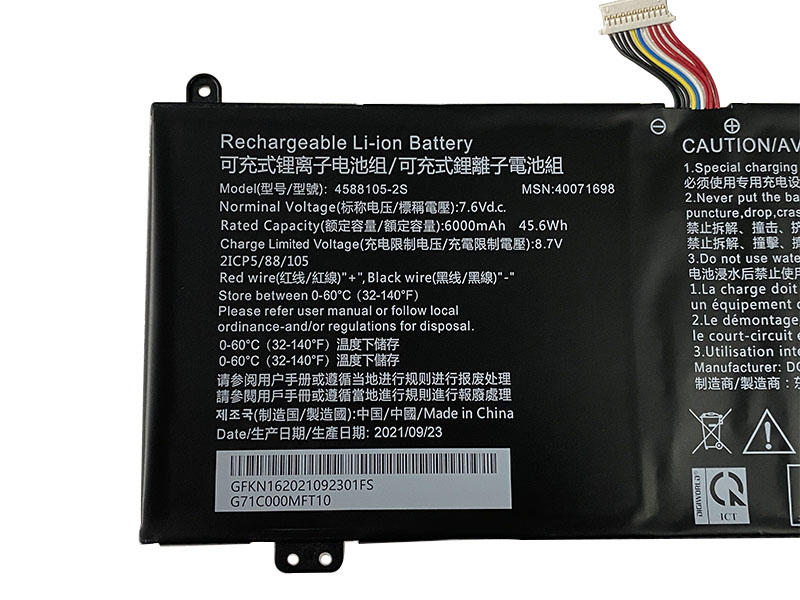 6000mAh 45.6Wh Toshiba Dynabook Satellite Pro C40-G-111 A1PYS26E114P Akku